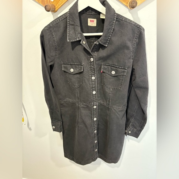 Levi’s Denim Black Button down Dress - Picture 8 of 8